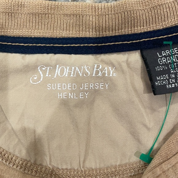 St. John’s Bay Sueded Jersey Henley - Picture 3 of 3